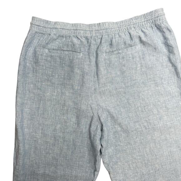 Athleta Retreat 100% Linen Pants Women Plus Size 22 High Rise Wide Leg Pull On - Picture 5 of 9
